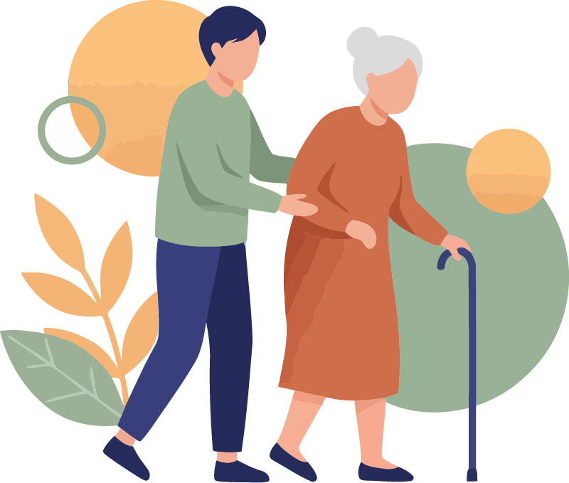 Illustration representing bowel cancer screening awareness